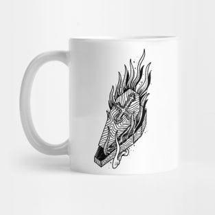 Flaming Coffin Mug